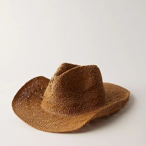 Free People Brown Woven Hat